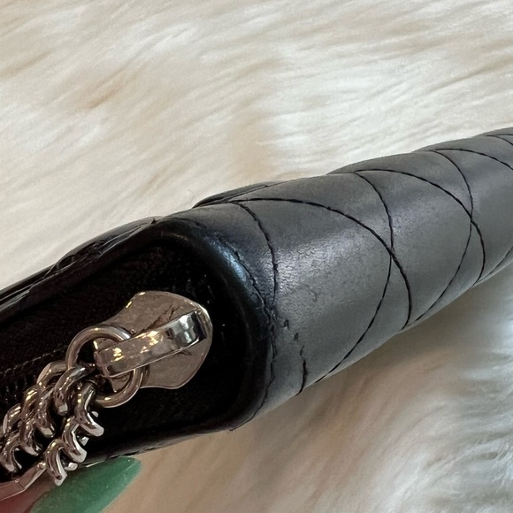 Authentic Chanel Zip Around Wallet Quilted Lambskin Black Wallet - Picture 5 of 10